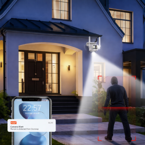 Immax NEO okos kültéri biztonsági kamera – dupla szenzoros WiFi PTZ kamera 355° forgatás, 2×2MP ONVIF támogatással (BBD) 2