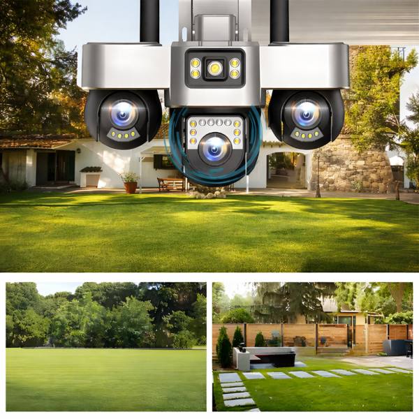 KL25-328 4G napelemes biztonsági kamera – forgatható kültéri PTZ kamera éjjellátással és telefonos megfigyeléssel V380 Pro (BBD)