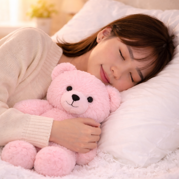 PiheMackó rózsaszín plüss maci – puha, ölelhető teddy mackó gyerekeknek és ajándéknak (BBJ)
