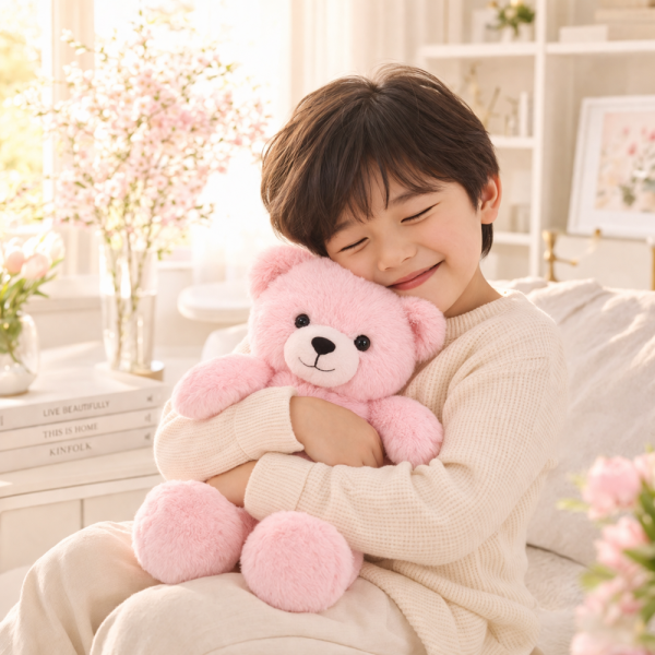 PiheMackó rózsaszín plüss maci – puha, ölelhető teddy mackó gyerekeknek és ajándéknak (BBJ)