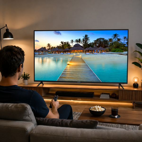 SmartTech 55” 4K UHD LED Smart TV – VIDAA rendszerrel, WiFi és streaming támogatással