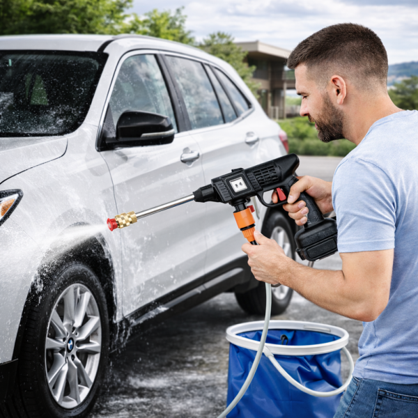 XHUA 48V akkus magasnyomású mosópisztoly – vezeték nélküli autómosó vízpisztoly akkumulátorral (BBD)