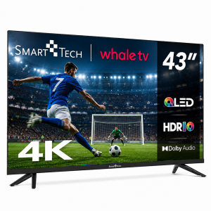 Smart Tech 43QH02V 43” QLED 4K UHD Smart TV – okos televízió Netflix és Amazon Prime Video támogatással