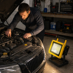 100W vízálló LED reflektor - 50.000 óra üzemidővel, tölthető akkumulátorral és 2400 lumen fényerővel CH23-31 (BBV)