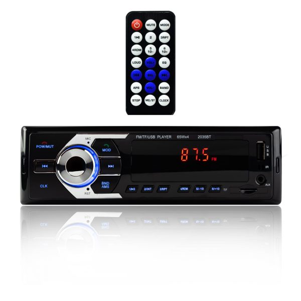 Bluetooth autórádió fejegység – kihangosító, telefonos zenehallgatás, MP3/USB/SD lejátszás, távirányító és LCD kijelző (BBL)