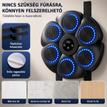 Bluetooth zenélő boxgép falra – LED reflexfejlesztő box tréner 9 ritmus móddal 40×40×6 cm (BBJ)