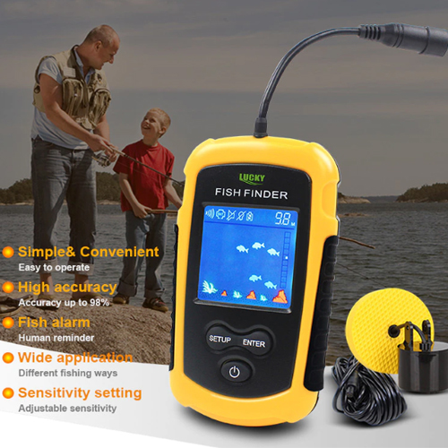 Fish Finder LCD kijelzős hordozható halradar - szonár érzékelővel, visszhangjelzővel(BBL)