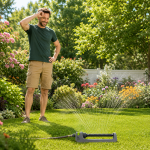 GreenPro 19 lyukú oszcilláló locsoló – állítható kerti vízpermetező sprinkler gyephez és öntözéshez (BBL-M)