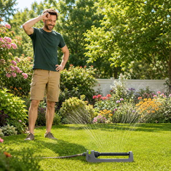 GreenPro 19 lyukú oszcilláló locsoló – állítható kerti vízpermetező sprinkler gyephez és öntözéshez (BBL-M)