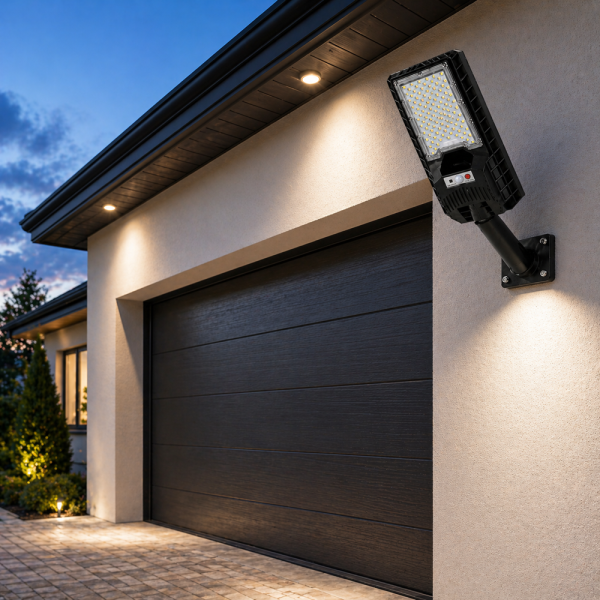 Hayami KL25-282A 400W napelemes utcai LED lámpa – távirányítós kültéri solar világítás IP65 védelemmel (BBD)