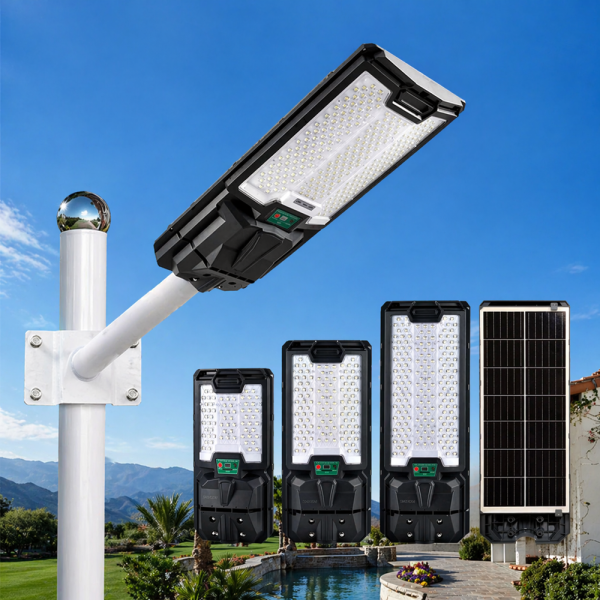 Hayami KL25-294 300W napelemes LED utcai lámpa – távirányítós kültéri reflektor IP65 vízálló kivitelben (BBV)