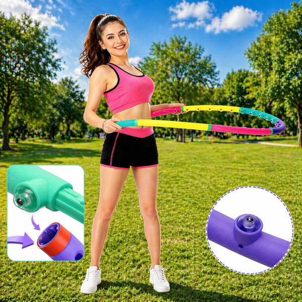 Hulahopp karika 98 cm színes – alakformáló fitness karika deréktornához (BBE)