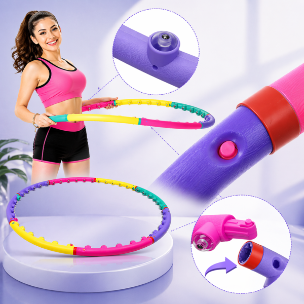 Hulahopp karika 98 cm színes – alakformáló fitness karika deréktornához (BBE)