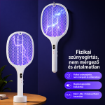 Kouvolsen KOS-41001 elektromos légycsapó – újratölthető rovarirtó ütő szúnyogok és legyek ellen (BBKM)