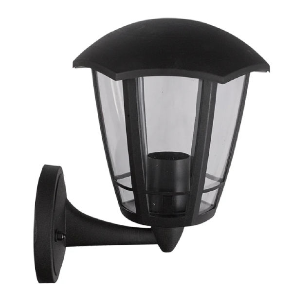 Kültéri LED homlokzati fali lámpa – modern kerti világítás 100V–200V 50-60Hz E27 foglalat - fekete 1006BD (BBD)