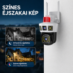 LunariSo WiFi + 4G okos biztonsági kamera szirénával – 360° forgatható IP kamera humán mozgásérzékeléssel, kétirányú hanggal és mobilos vezérléssel CAM360-005 (BBL)
