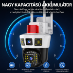 LunariSo WiFi + 4G okos biztonsági kamera szirénával – 360° forgatható IP kamera humán mozgásérzékeléssel, kétirányú hanggal és mobilos vezérléssel CAM360-005 (BBL)