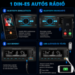 Modern autórádió Bluetooth kapcsolattal – MP3/USB/SD támogatás és LCD Kijelző (BBL)