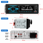 Modern autórádió Bluetooth kapcsolattal – MP3/USB/SD támogatás és LCD Kijelző (BBL)