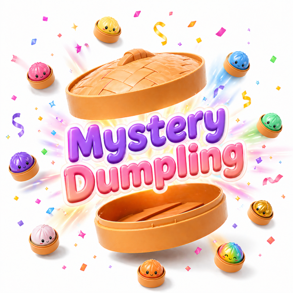 Mystery dumpling meglepetés gombóc – gyűjthető színes dumpling squishy, random színnel