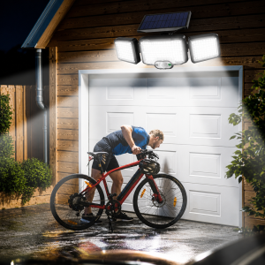 Napelemes LED lámpa 192 LED – mozgásérzékelős kültéri fali lámpa távirányítóval JD-2192A (BBD) 2