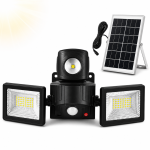 Napelemes LED reflektor szett 180° – mozgásérzékelős kültéri lámpa távirányítóval XG-T50 (BBD)