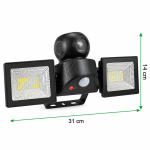 Napelemes LED reflektor szett 180° – mozgásérzékelős kültéri lámpa távirányítóval XG-T50 (BBD)