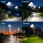 Napelemes utcai LED lámpa 888 LED – mozgásérzékelős kültéri reflektor távirányítóval IP66 W7114-3 (BBD)