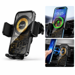 Okop KP-921 autós telefontartó – 15W vezeték nélküli gyorstöltő, Qi kompatibilis mobil tartó autóba (BBD)