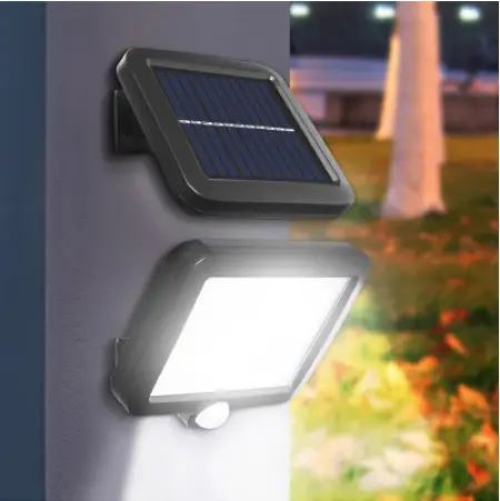 SL-F120 Kültéri COB LED napelemes fali lámpa, mozgásérzékelővel (BBL)