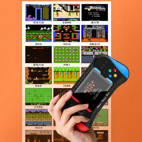 SupFunGame játékkonzol 500 előre telepített játékkal, 3.5" LCD kijelzővel (BBV)