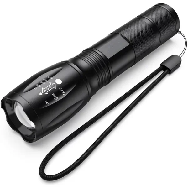 T6 strapabíró és vízálló akkus cree led zoom kézi lámpa - kerékpárra is rögzíthető (BBL)