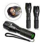 T6 strapabíró és vízálló akkus cree led zoom kézi lámpa - kerékpárra is rögzíthető (BBL)