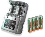 Univerzális elemtöltő + 4 db tölthető 2100mAh ceruza akku (AA/AAA elemekhez) (BBL)