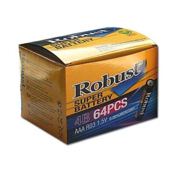 Robust 64 darabos prémium AA elem csomag - hatalmas csomag utánpótlás ceruzaelem (BBL)