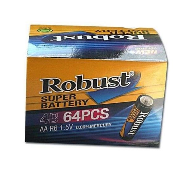 Robust 64 darabos prémium AA elem csomag - hatalmas csomag utánpótlás ceruzaelem (BBL)