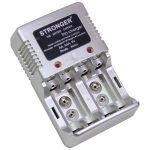Univerzális elemtöltő + 4 db tölthető 2100mAh ceruza akku (AA/AAA elemekhez) (BBL)