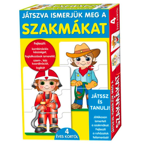 Játszva ismerjük meg a szakmákat! képességfejlesztő játék (BBJ)