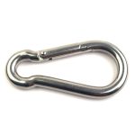 Rugós fém karabiner hegymászáshoz, barlangászathoz, vitorlázáshoz - 10 x 50 x 100 mm (BBL)