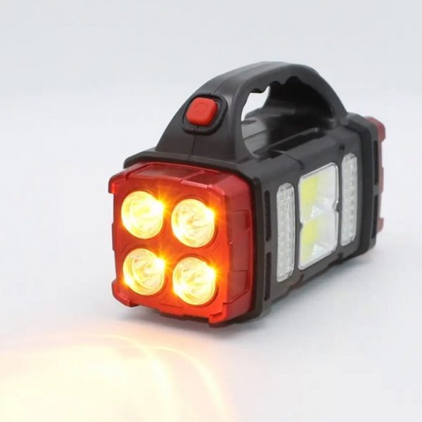 HB-2678 extra erős fényű, 62 LED-es, napelemes kézilámpa és power bank - praktikus lámpa kempingezéshez, horgászathoz, szereléshez (BBD)
