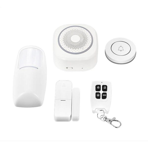 JG-H3 Smart Security wifis otthoni riasztórendszer szett - távirányítóval és okostelefonról is vezérelhető (THM)