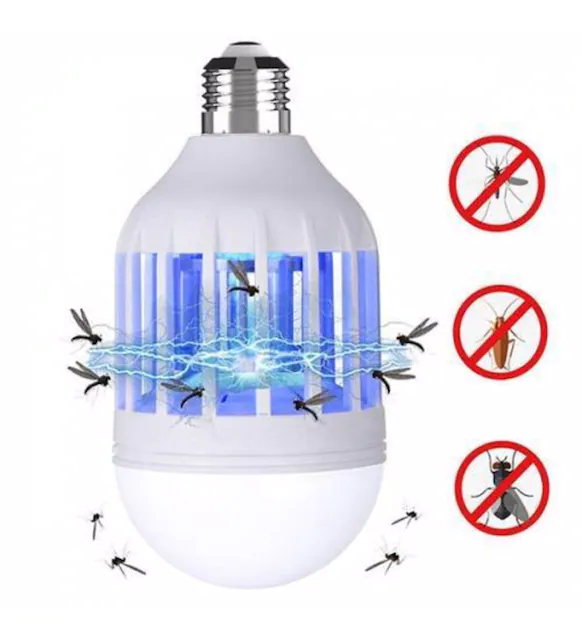 2in1 Szúnyogirtó LED izzó - rovarok elleni védelem és éjjeli fény 15W (BBL)