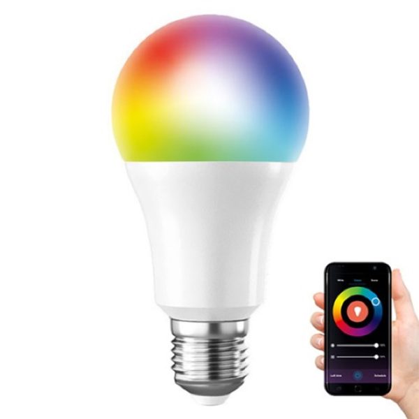 RGBW LED okostelefonról vezérelhető izzó - színváltó üzemmóddal, 9W (BBV)