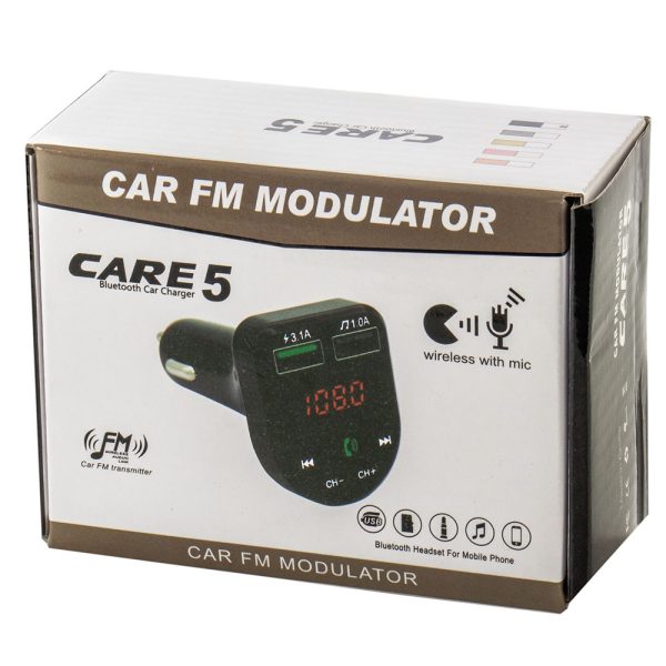 CAR E5 Bluetooth FM transmitter - kihangosító funcióval (BBV) (BBL)
