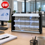 6W LED elektromos rovarcsapda – beltéri UV szúnyog- és légyirtó lámpa vegyszermentes működéssel (BBD)