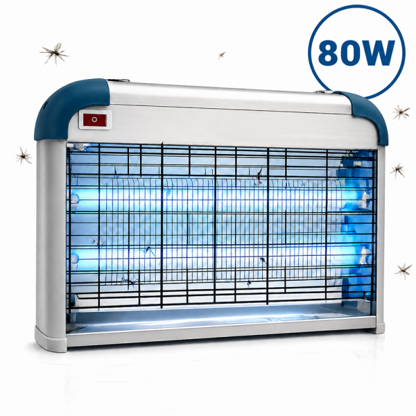 NONA 80W elektromos rovarirtó lámpa – UV fénycsöves szúnyog- és légycsapda beltérre (BBD)