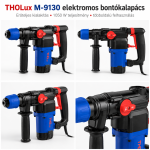 THO M-9130 elektromos bontókalapács 1050W – hálózati fúrókalapács betonhoz, téglához és csempéhez (BBD-M)
